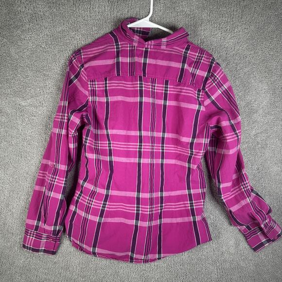 Tommy Hilfiger Shirt Womens Large Pink Plaid Classic Fit Button Up Long Sleeve - Picture 7 of 8